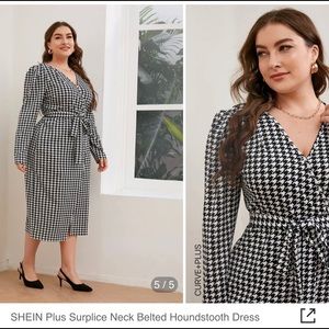 blk and white dress